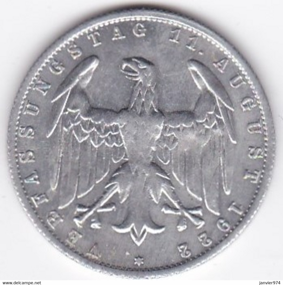 République De Weimar 3 Mark 1922 G KARLSRUHE  , En Aluminium - 3 Mark & 3 Reichsmark