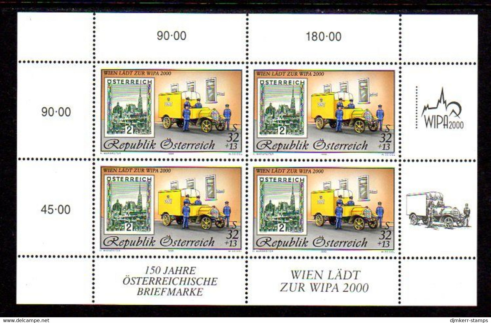 AUSTRIA 1998 WIPA 2000 II Sheetlet, MNH / **.  Michel 2270 Kb - Blocks & Kleinbögen