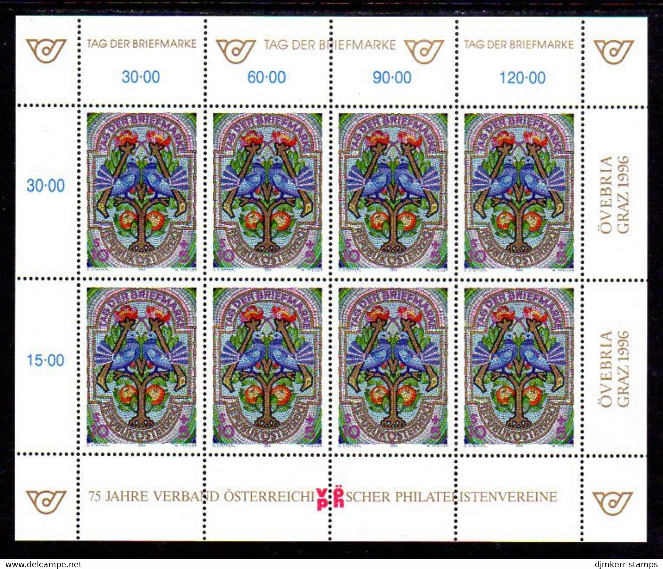 AUSTRIA 1996 Stamp Day Sheetlet, MNH / **  Michel 2187 Kb - Blocs & Hojas