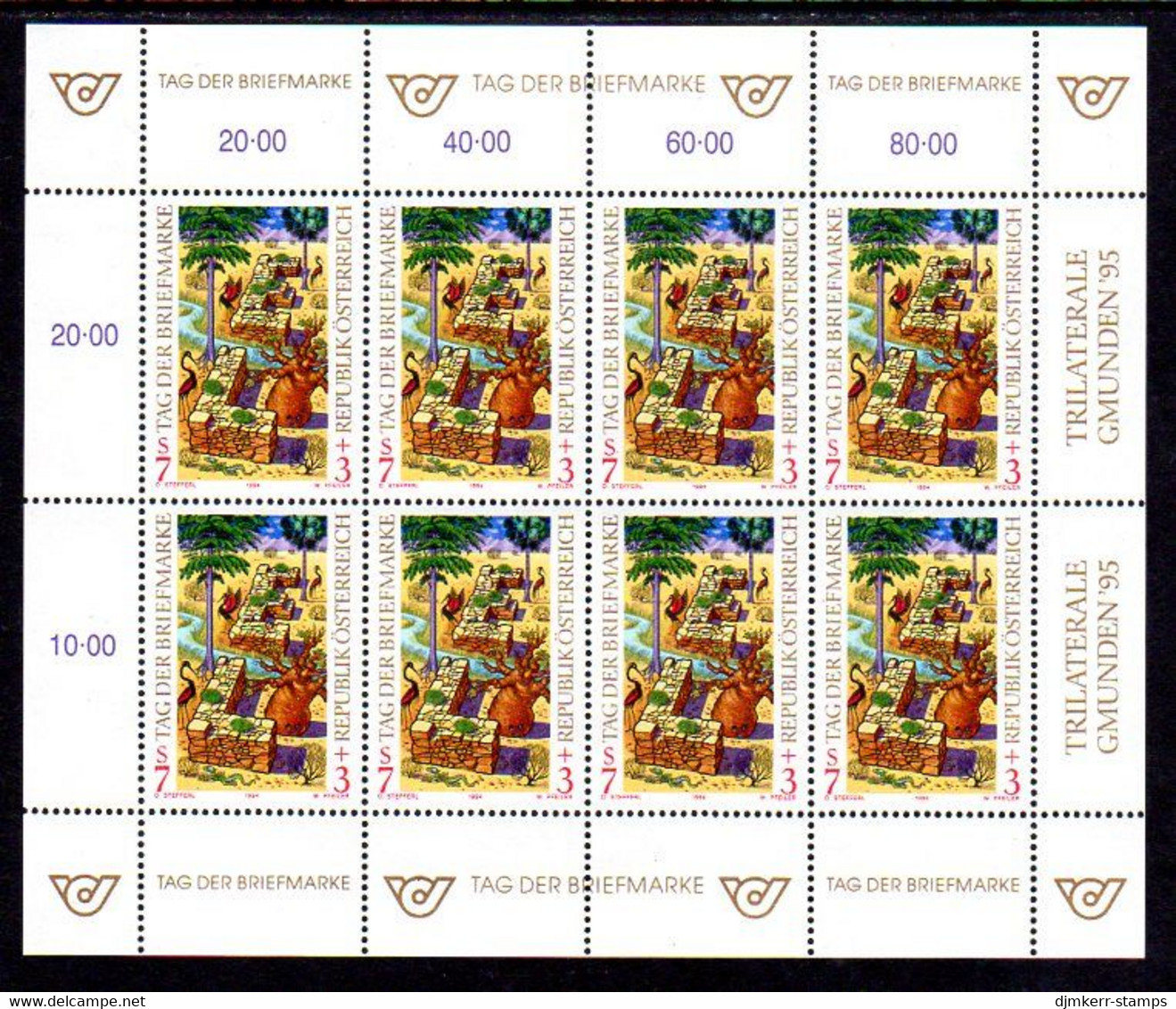 AUSTRIA 1994 Stamp Day Sheetlet, MNH / **.  Michel 2127 Kb - Blokken & Velletjes