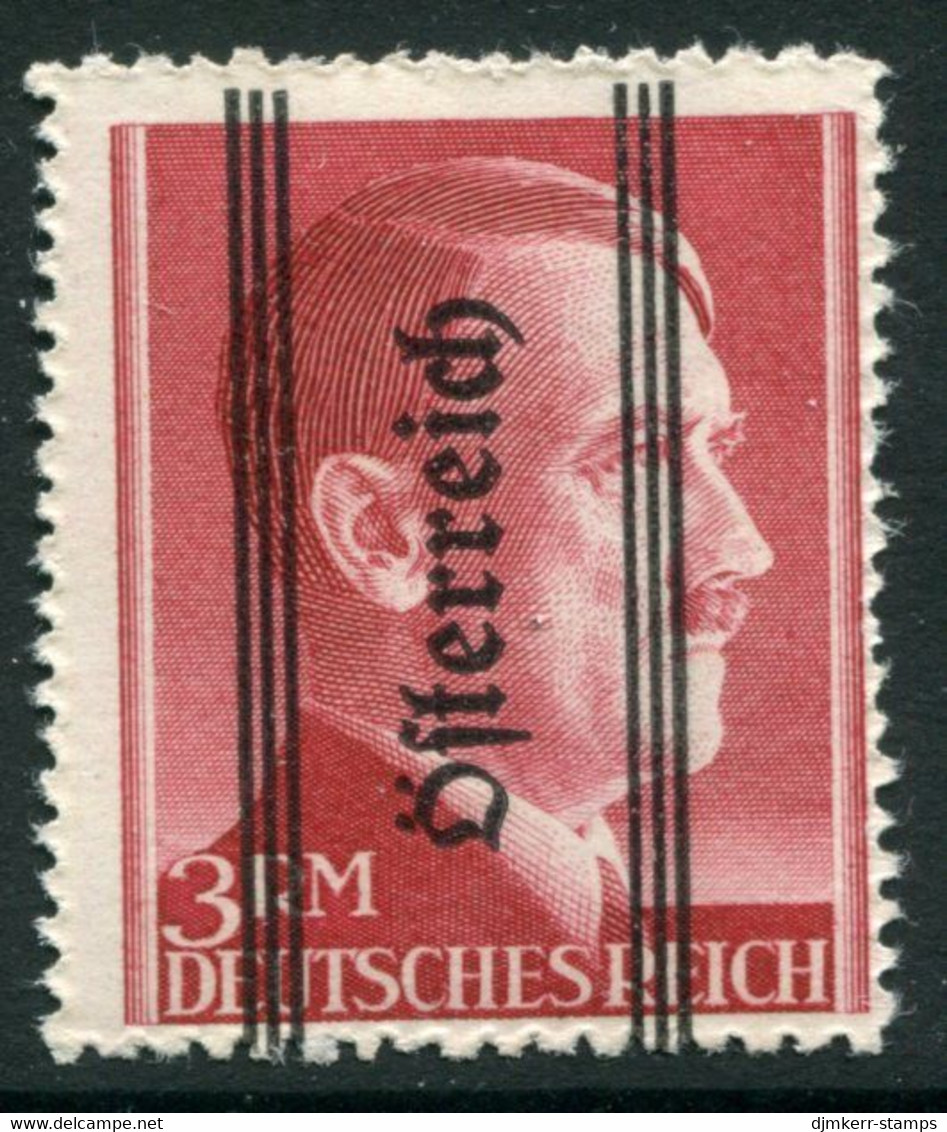 AUSTRIA 1945 3 RM  Perf. 12½  With Vertical Overprint And Bars  MNH/**.  Michel 695 I A - Unused Stamps