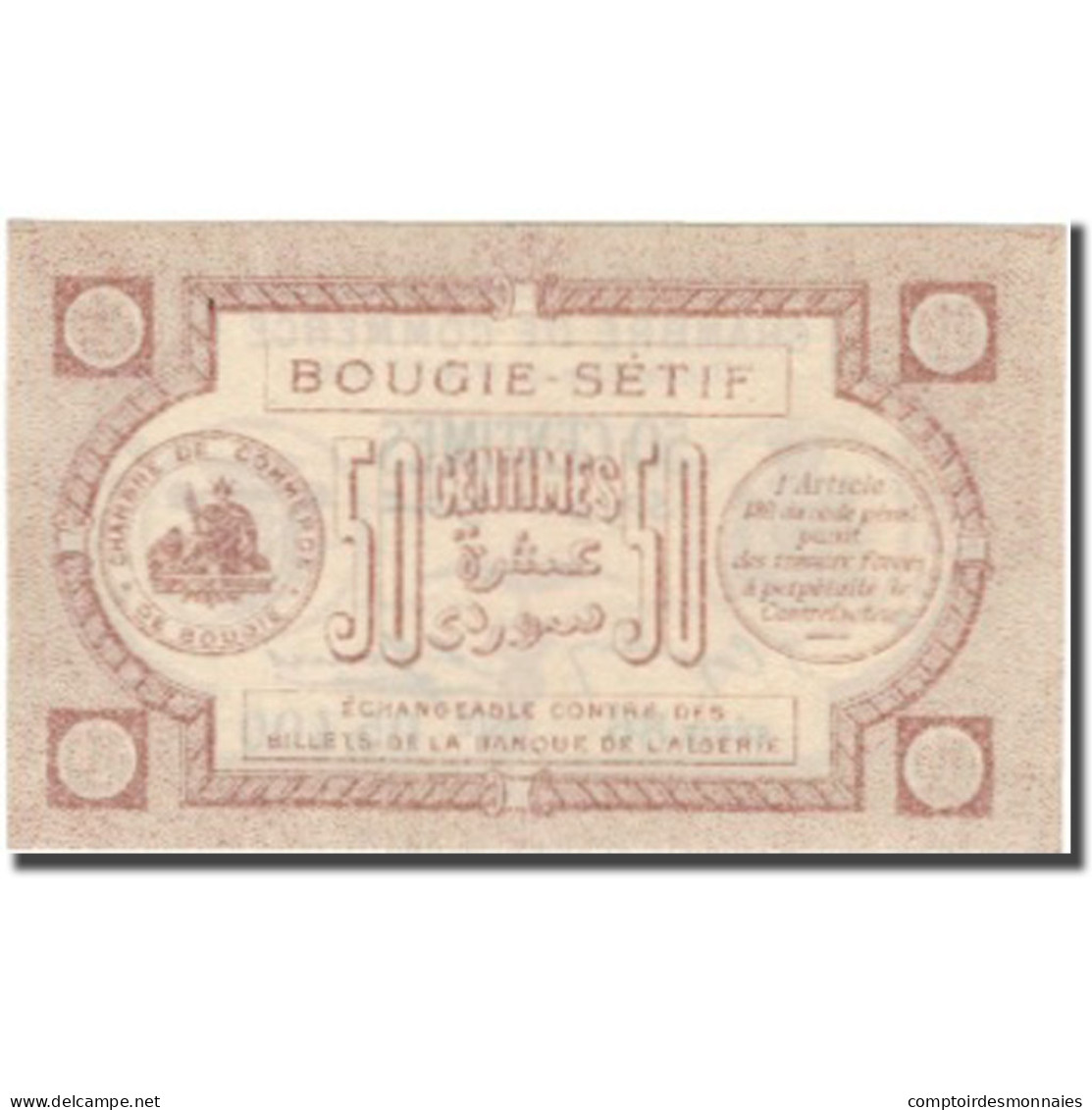 Billet, Algeria, 50 Centimes, Chambre De Commerce, 1915, 1915-04-17, SUP+ - Algérie