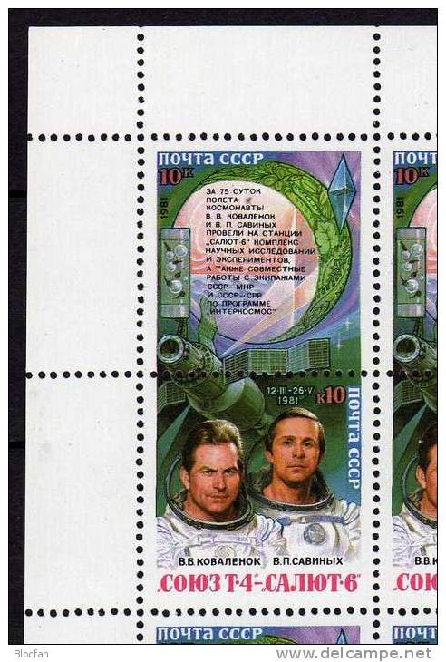 Orbital-Komplex 1979 Sowjetunion 4889-6020KB ** 68€ Salut 6+Raumschiff Kosmonaut 1989 Ss Space Sheetlets Bf USSR CCCP SU - Full Sheets