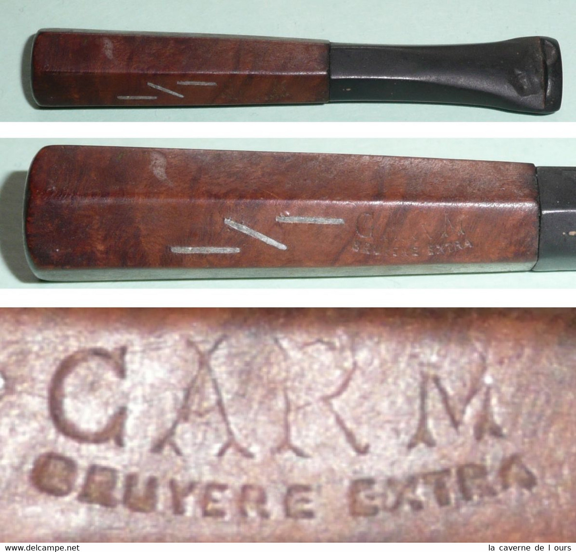 Rare Ancien Fume-cigarettes, Plastique Et Bois Bruyère Incrusté D'argent, CARM - Cigarette Holders