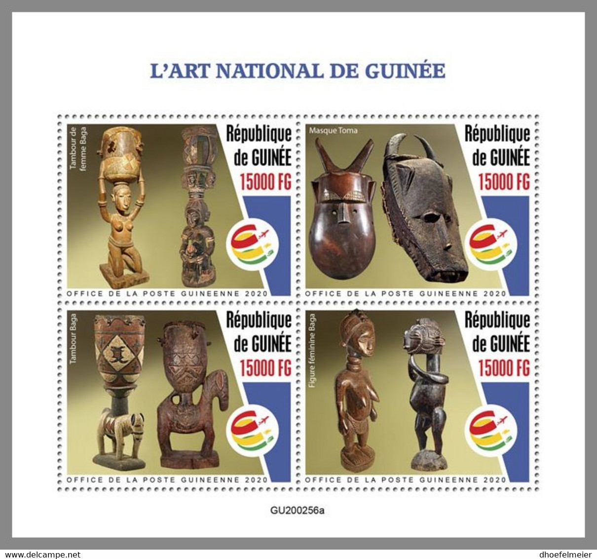 GUINEA REP. 2020 MNH National Art Guniea Nationale Kunst Guinéas D'art National M/S - OFFICIAL ISSUE - DHQ2107 - Sculpture