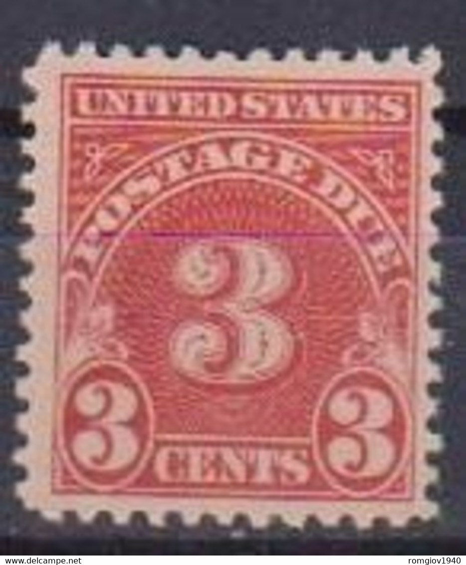 STATI UNITI D'AMERICA 1917-23 SEGNATASSE NUOVO TIPO SENZA FILIGRANA DENT.11 UNIF. 55 MLH VF - Unused Stamps