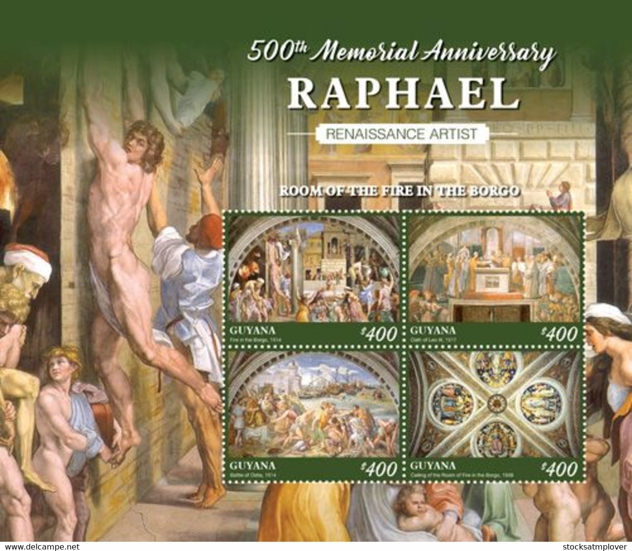 Guyana 2020 Art Painting 500TH MEMORIAL ANNIVERSARY OF RAPHAEL I202101 - Guiana (1966-...)