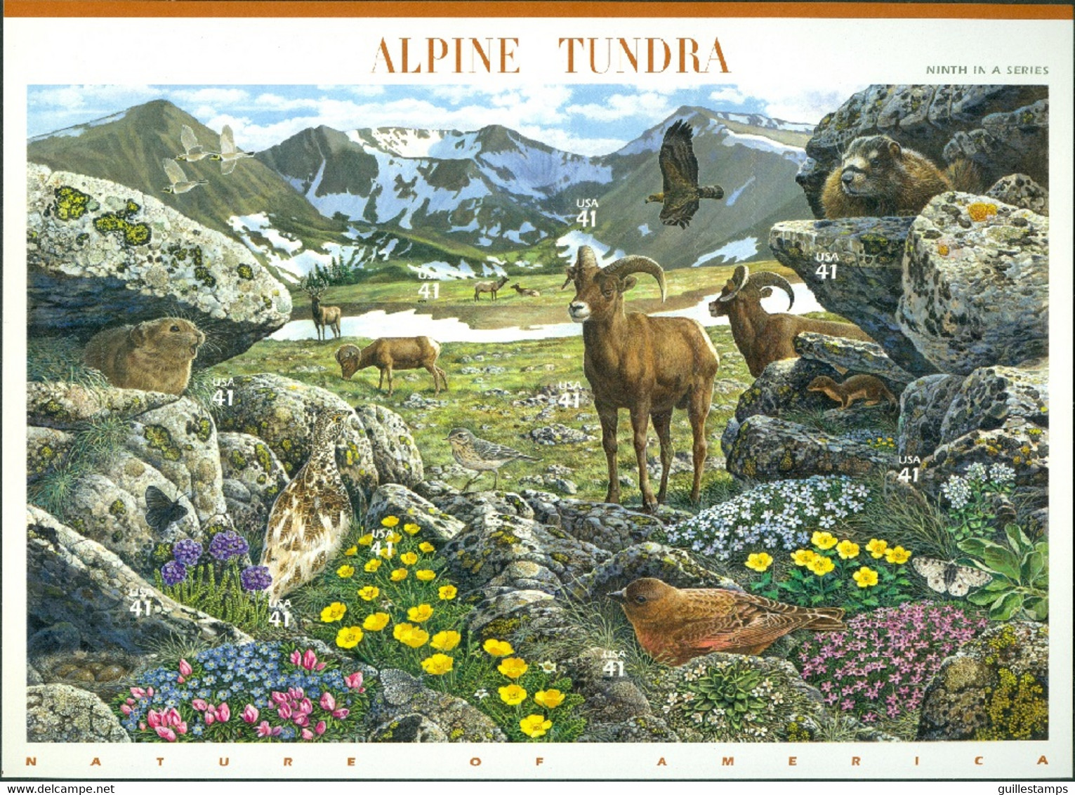 UNITED STATES OF AMERICA 2007 ALPINE TUNDRA PANE OF 10** (MNH) - Nuovi