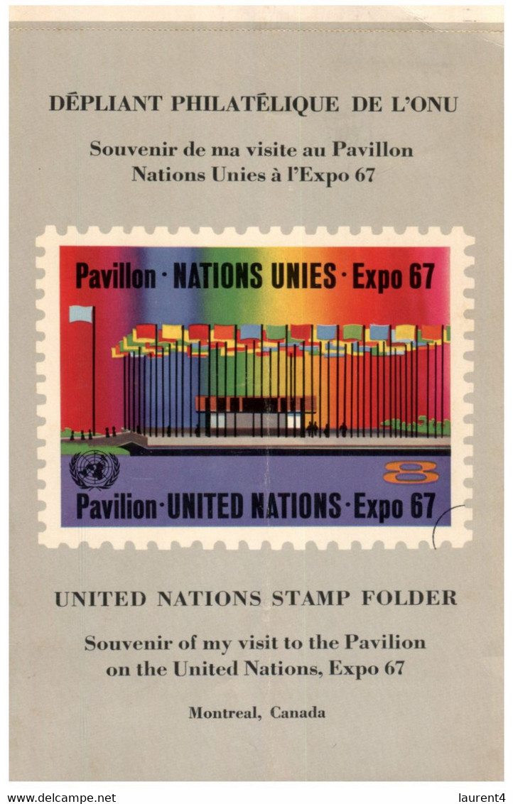 (II {ii} 9) (ep) ONU Souvenir Philathélique - 1967 Expo In Montreal - Canada - Posted To Austtralia - 1967 – Montreal (Canada)