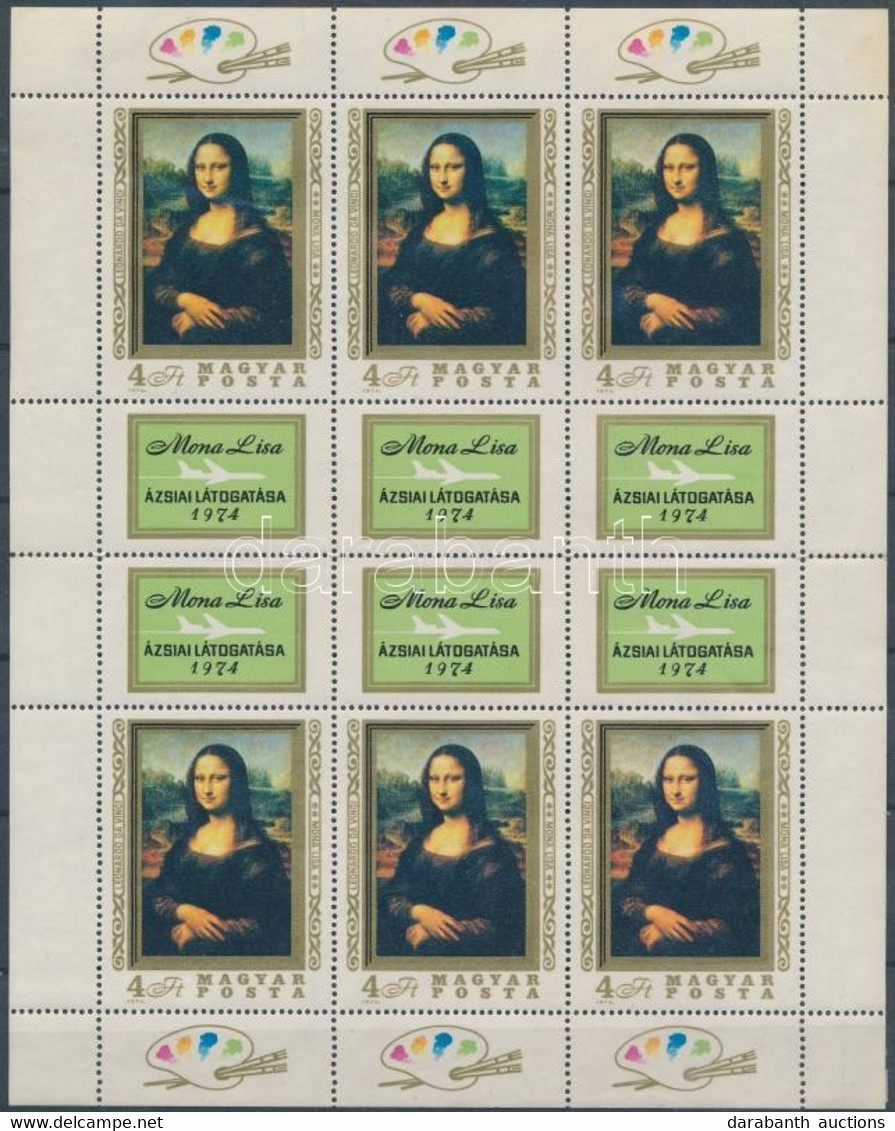 ** 1974 Mona Lisa (hajtott) Kisív - Altri & Non Classificati