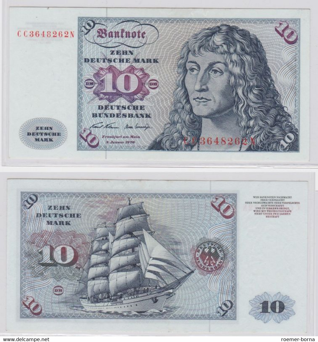 T144456 Banknote 10 DM Deutsche Mark Ro. 270a Schein 2.Jan. 1970 KN CC 3648262 N - 10 DM