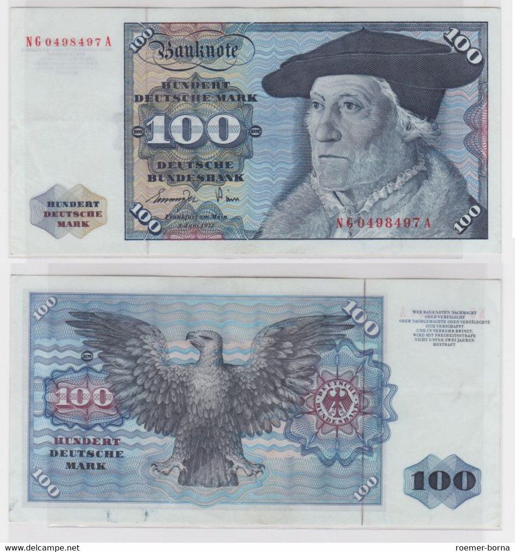 T144549 Banknote 100 DM Deutsche Mark Ro 278a Schein 1.Juni 1977 KN NG 0498497 A - 100 DM