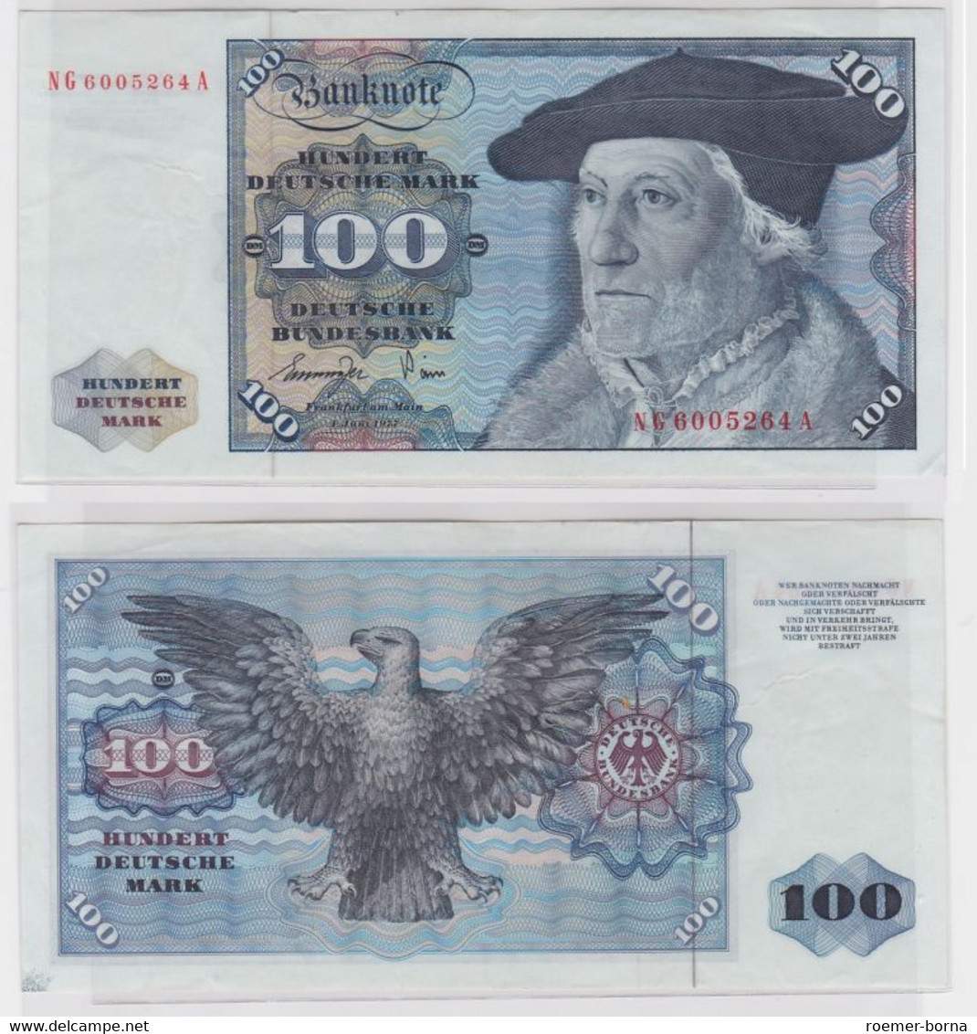 T145383 Banknote 100 DM Deutsche Mark Ro 278a Schein 1.Juni 1977 KN NG 6005264 A - 100 Deutsche Mark