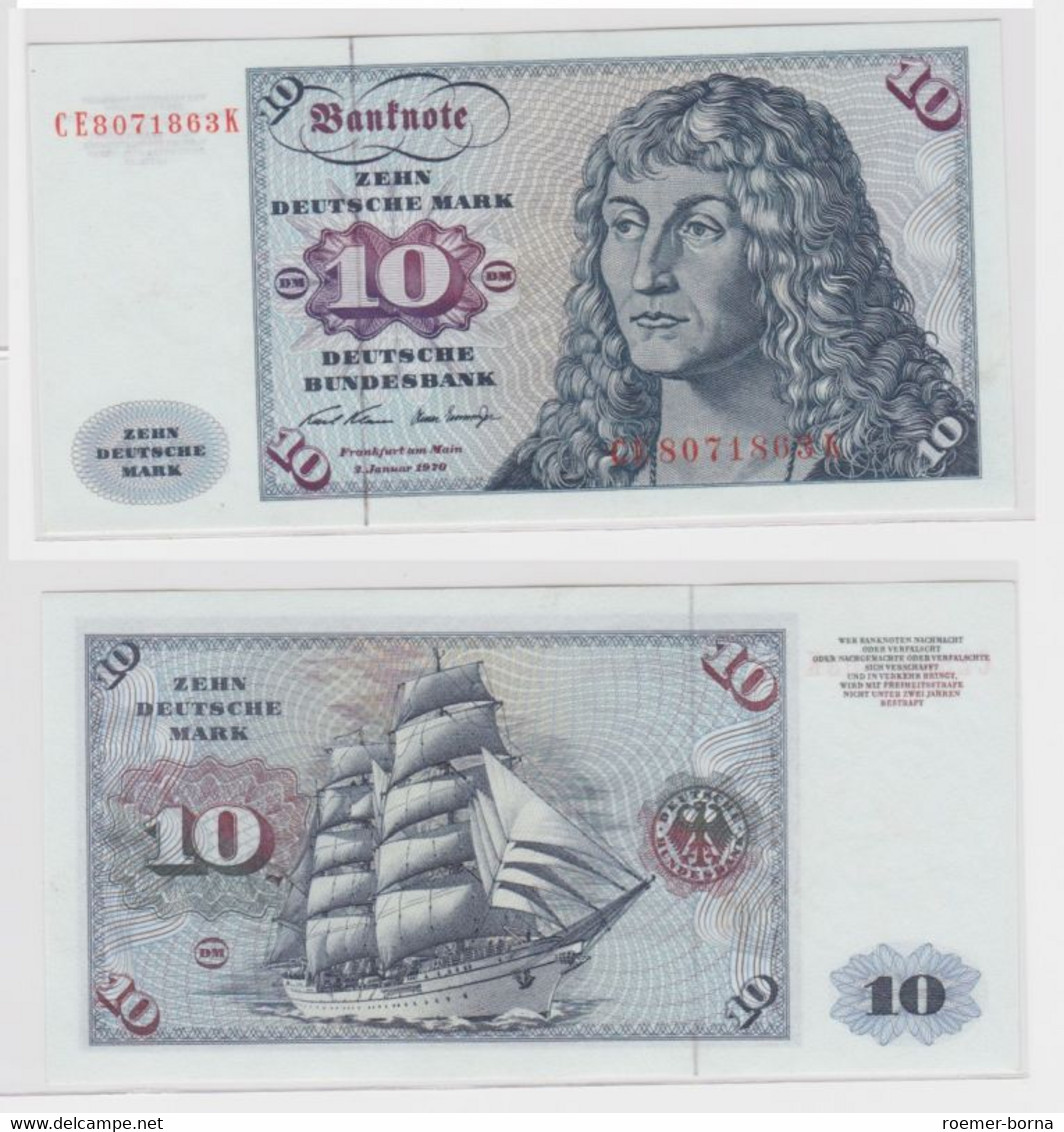 T145657 Banknote 10 DM Deutsche Mark Ro. 270b Schein 2.Jan. 1970 KN CE 8071863 K - 10 Deutsche Mark