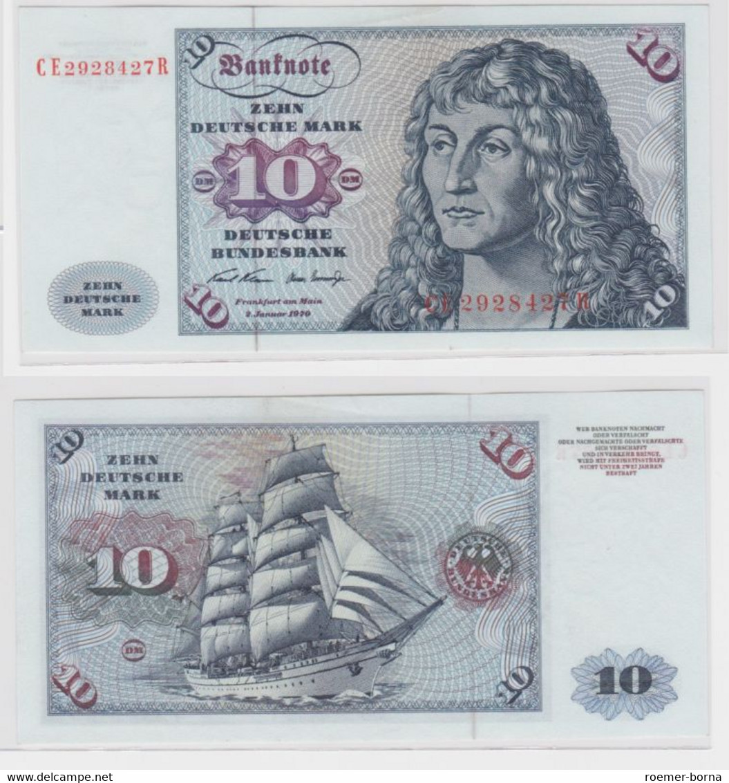 T145712 Banknote 10 DM Deutsche Mark Ro. 270b Schein 2.Jan. 1970 KN CE 2928427 R - 10 Deutsche Mark