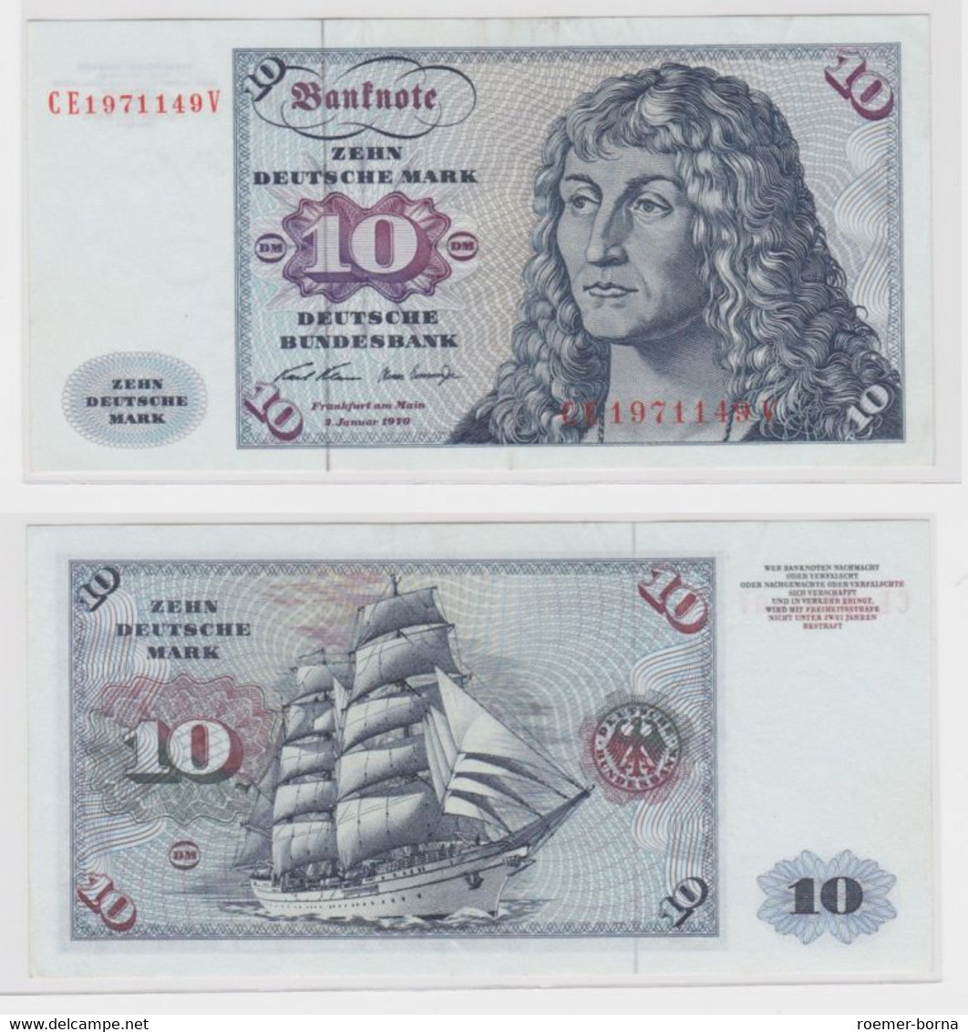 T145781 Banknote 10 DM Deutsche Mark Ro. 270b Schein 2.Jan. 1970 KN CE 1971149 V - 10 DM