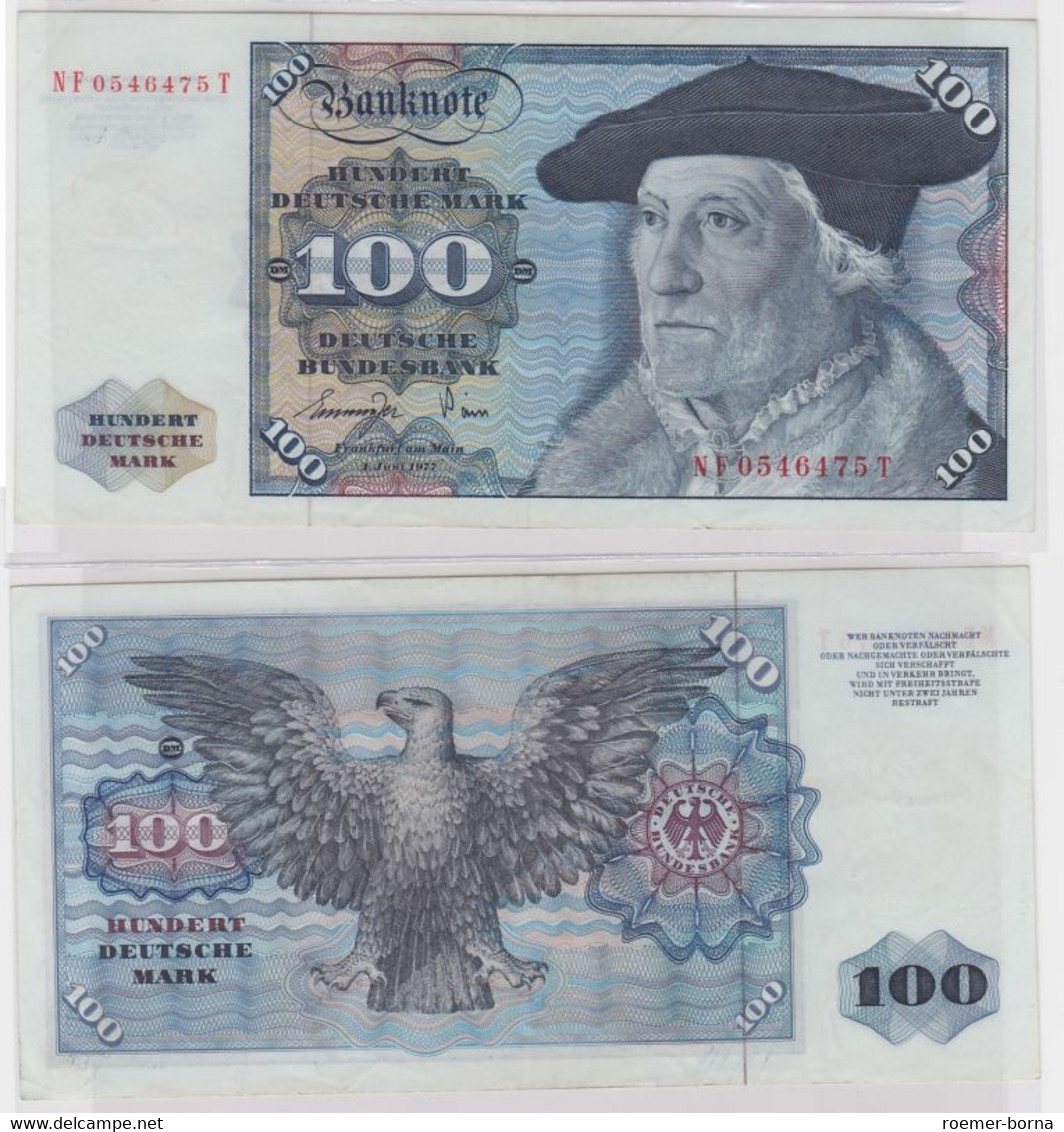 T146014 Banknote 100 DM Deutsche Mark Ro 278a Schein 1.Juni 1977 KN NF 0546475 T - 100 DM