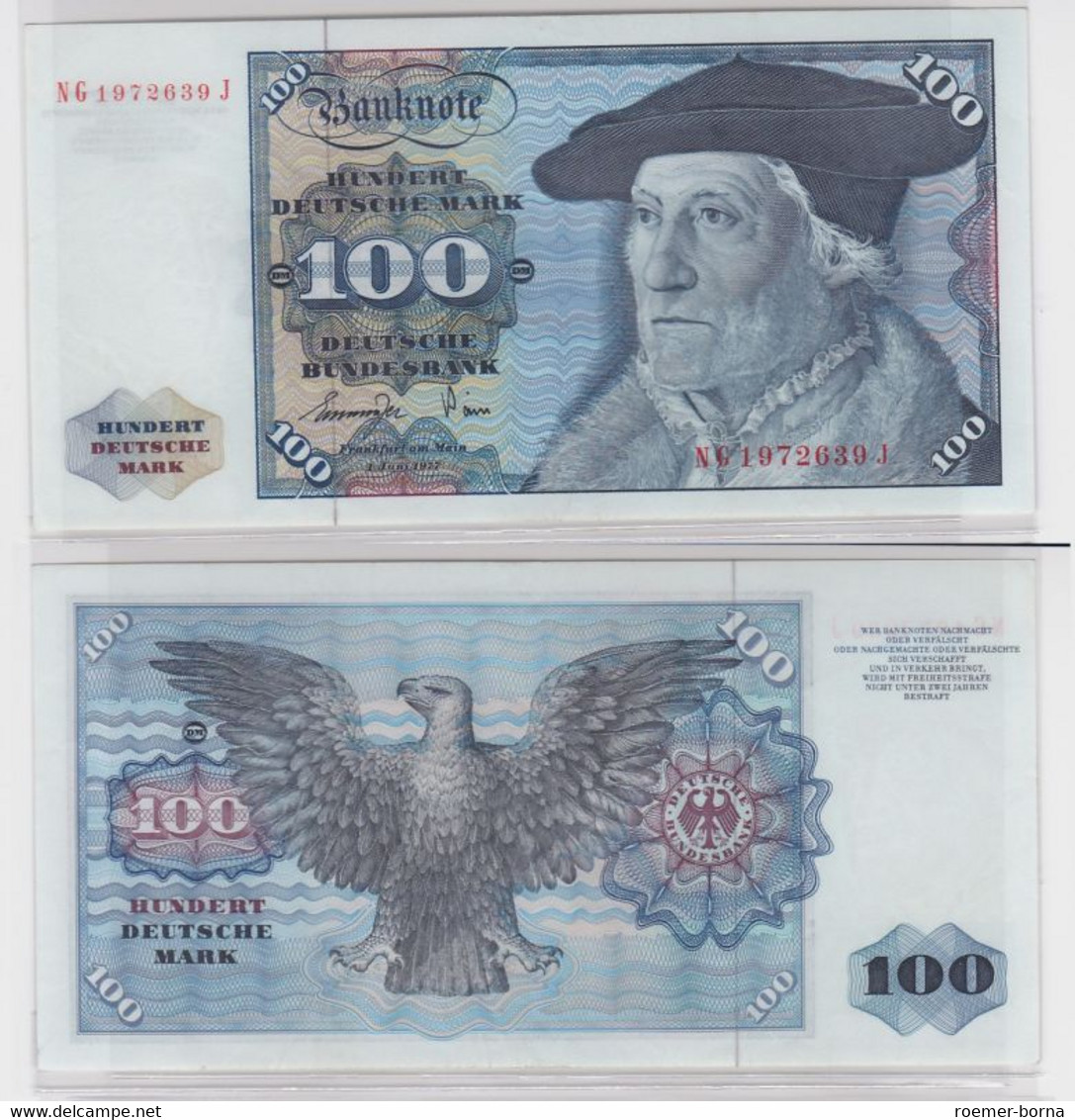 T146020 Banknote 100 DM Deutsche Mark Ro 278a Schein 1.Juni 1977 KN NG 1972639 J - 100 Deutsche Mark