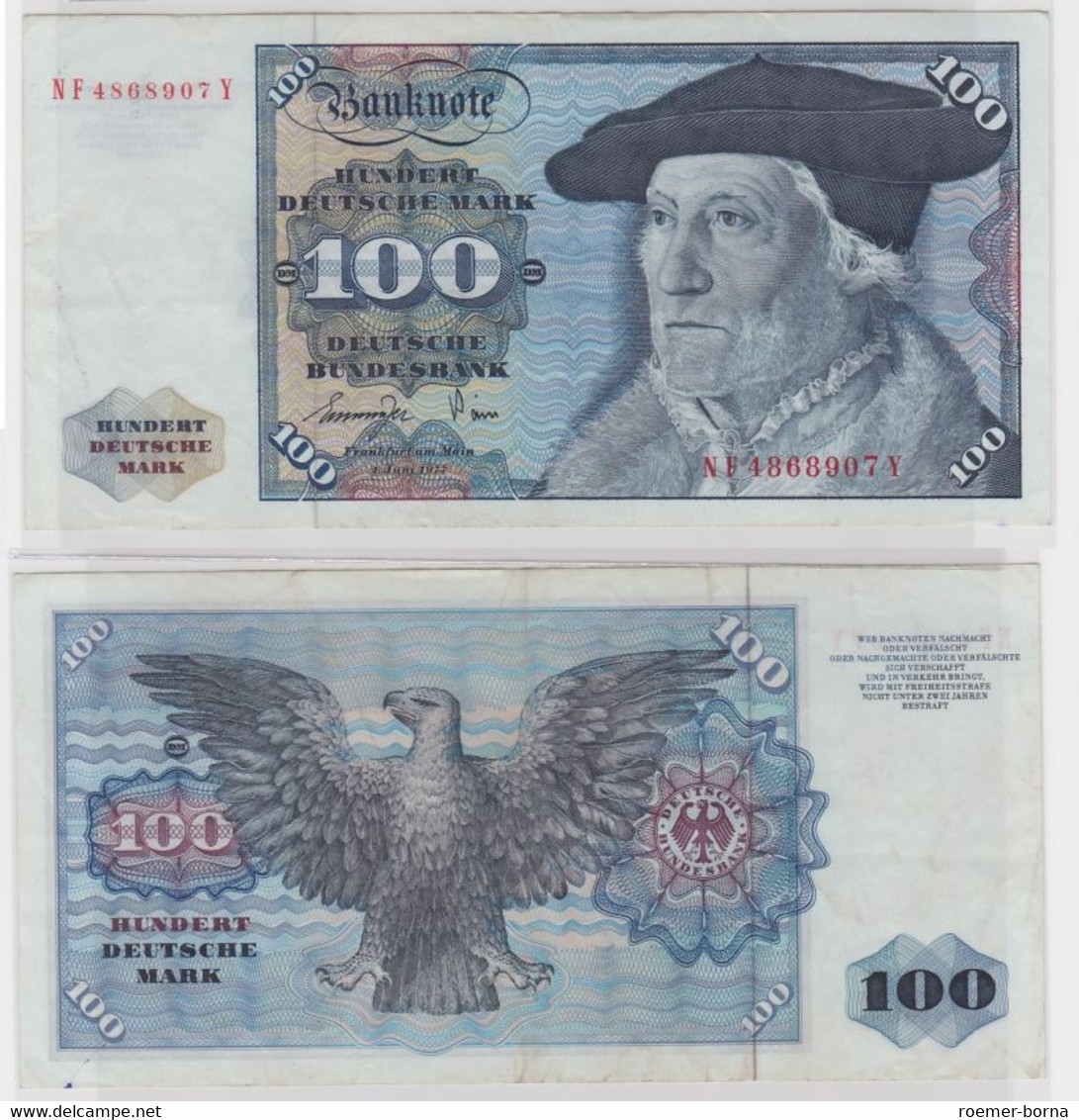 T146026 Banknote 100 DM Deutsche Mark Ro 278a Schein 1.Juni 1977 KN NF 4868907 Y - 100 DM