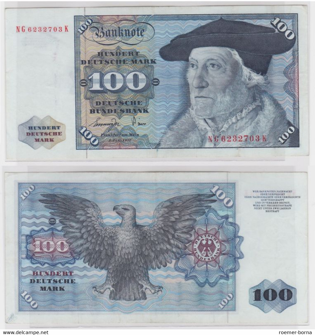 T146065 Banknote 100 DM Deutsche Mark Ro 278a Schein 1.Juni 1977 KN NG 6232703 K - 100 Deutsche Mark