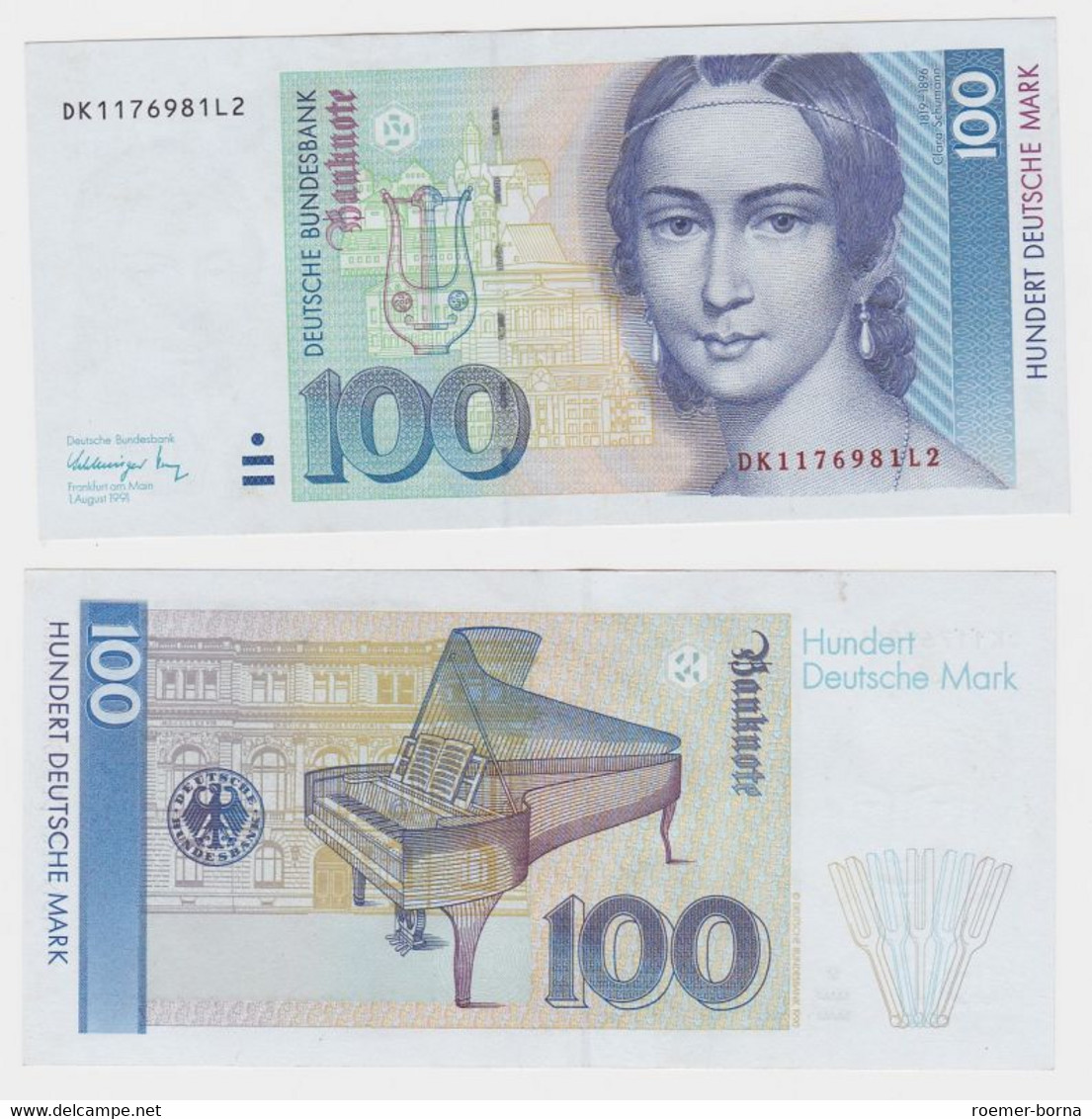 T146186 Banknote 100 DM Deutsche Mark Ro 300a Schein 1.Aug. 1991 KN DK 1176981L2 - 100 Deutsche Mark