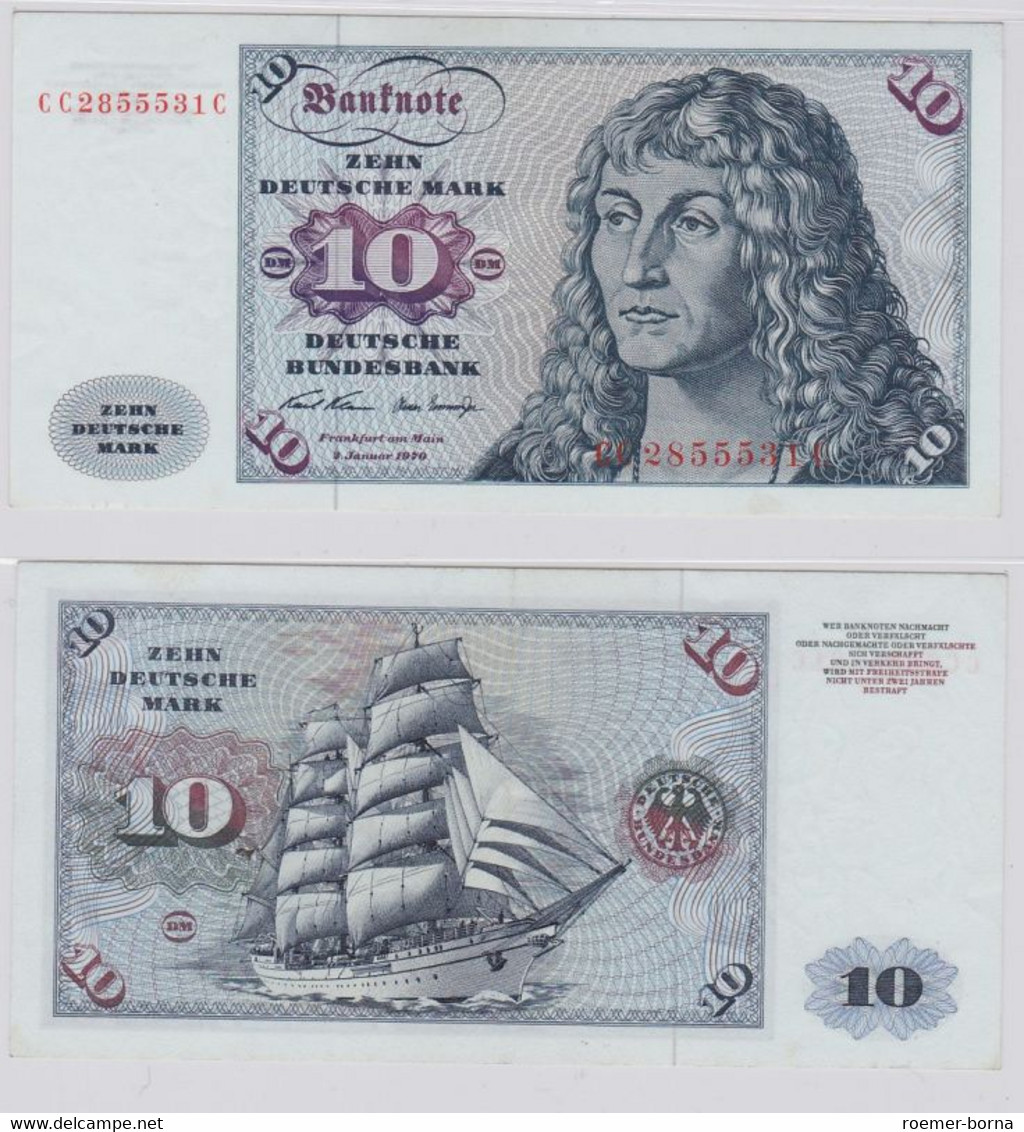 T146230 Banknote 10 DM Deutsche Mark Ro. 270a Schein 2.Jan. 1970 KN CC 2855531 C - 10 Deutsche Mark