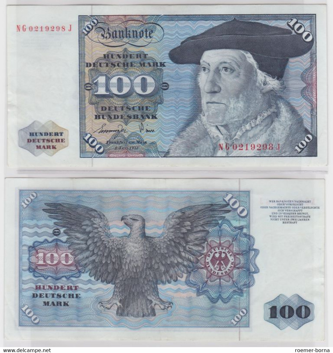 T146241 Banknote 100 DM Deutsche Mark Ro 278a Schein 1.Juni 1977 KN NG 0219298 J - 100 DM