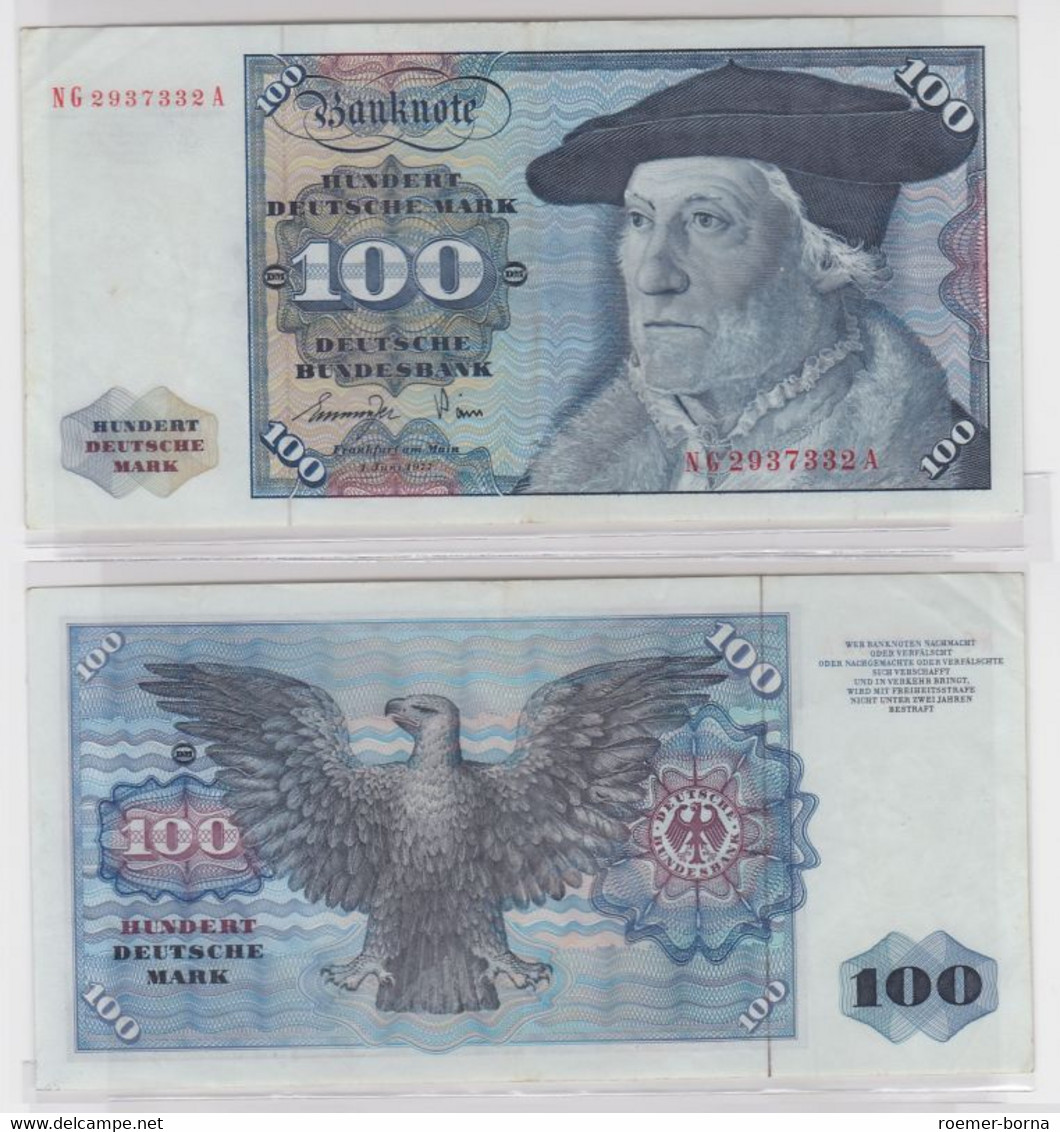 T146292 Banknote 100 DM Deutsche Mark Ro 278a Schein 1.Juni 1977 KN NG 2937332 A - 100 Deutsche Mark