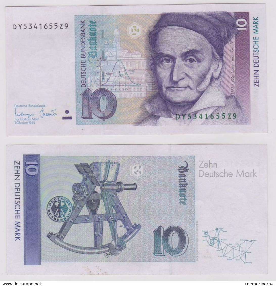 T146398 Banknote 10 DM Deutsche Mark Ro. 303a Schein 1.Okt. 1993 KN DY 5341655Z9 - 10 Deutsche Mark