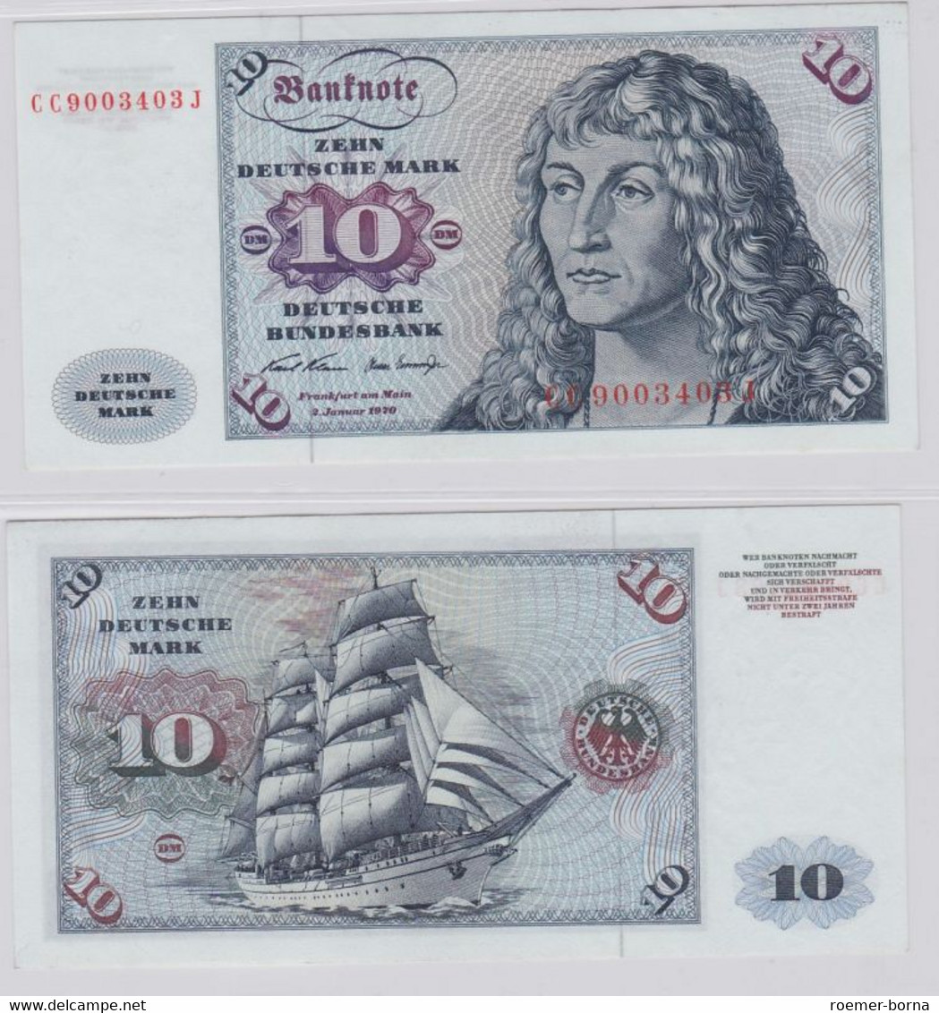 T146488 Banknote 10 DM Deutsche Mark Ro. 270a Schein 2.Jan. 1970 KN CC 9003403 J - 10 Deutsche Mark