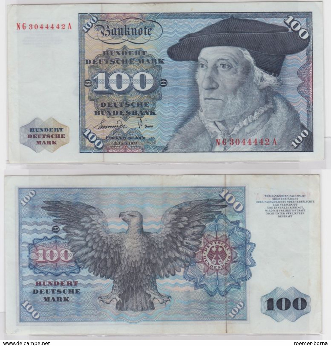 T146580 Banknote 100 DM Deutsche Mark Ro 278a Schein 1.Juni 1977 KN NG 3044442 A - 100 Deutsche Mark