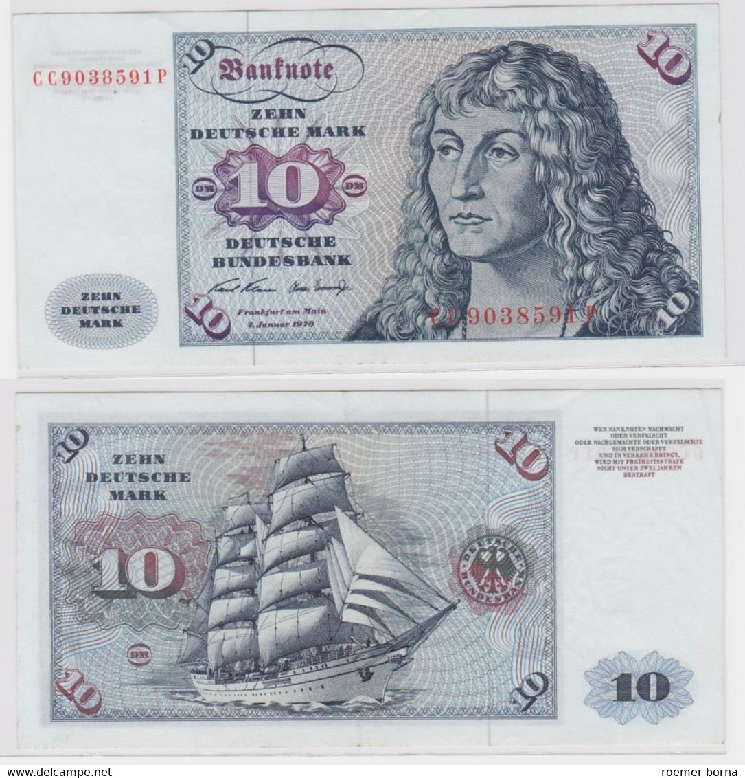 T146645 Banknote 10 DM Deutsche Mark Ro. 270a Schein 2.Jan. 1970 KN CC 9038591 P - 10 DM