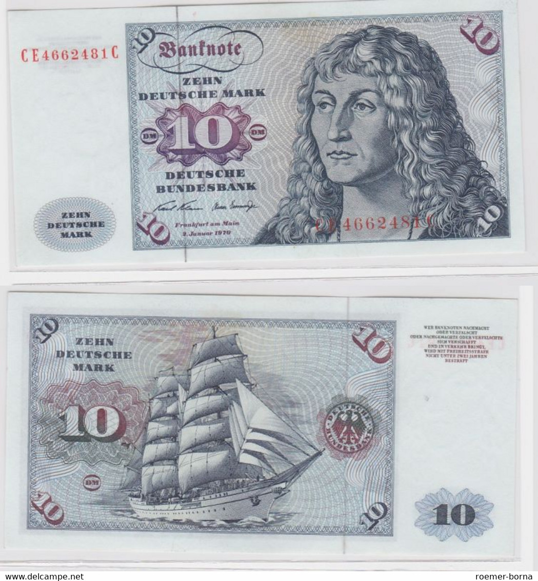 T146726 Banknote 10 DM Deutsche Mark Ro. 270b Schein 2.Jan. 1970 KN CE 4662481 C - 10 DM