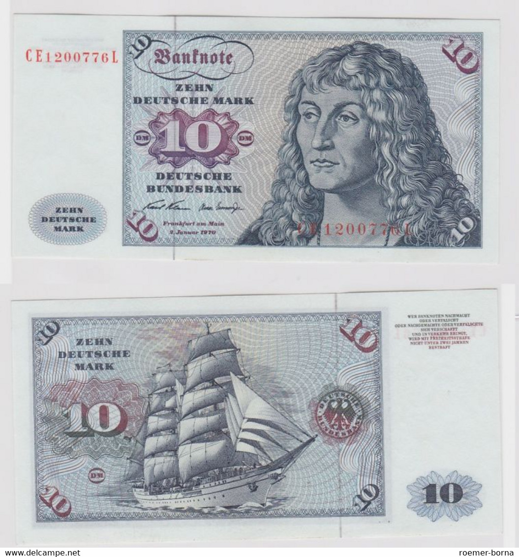 T146849 Banknote 10 DM Deutsche Mark Ro. 270b Schein 2.Jan. 1970 KN CE 1200776 L - 10 DM