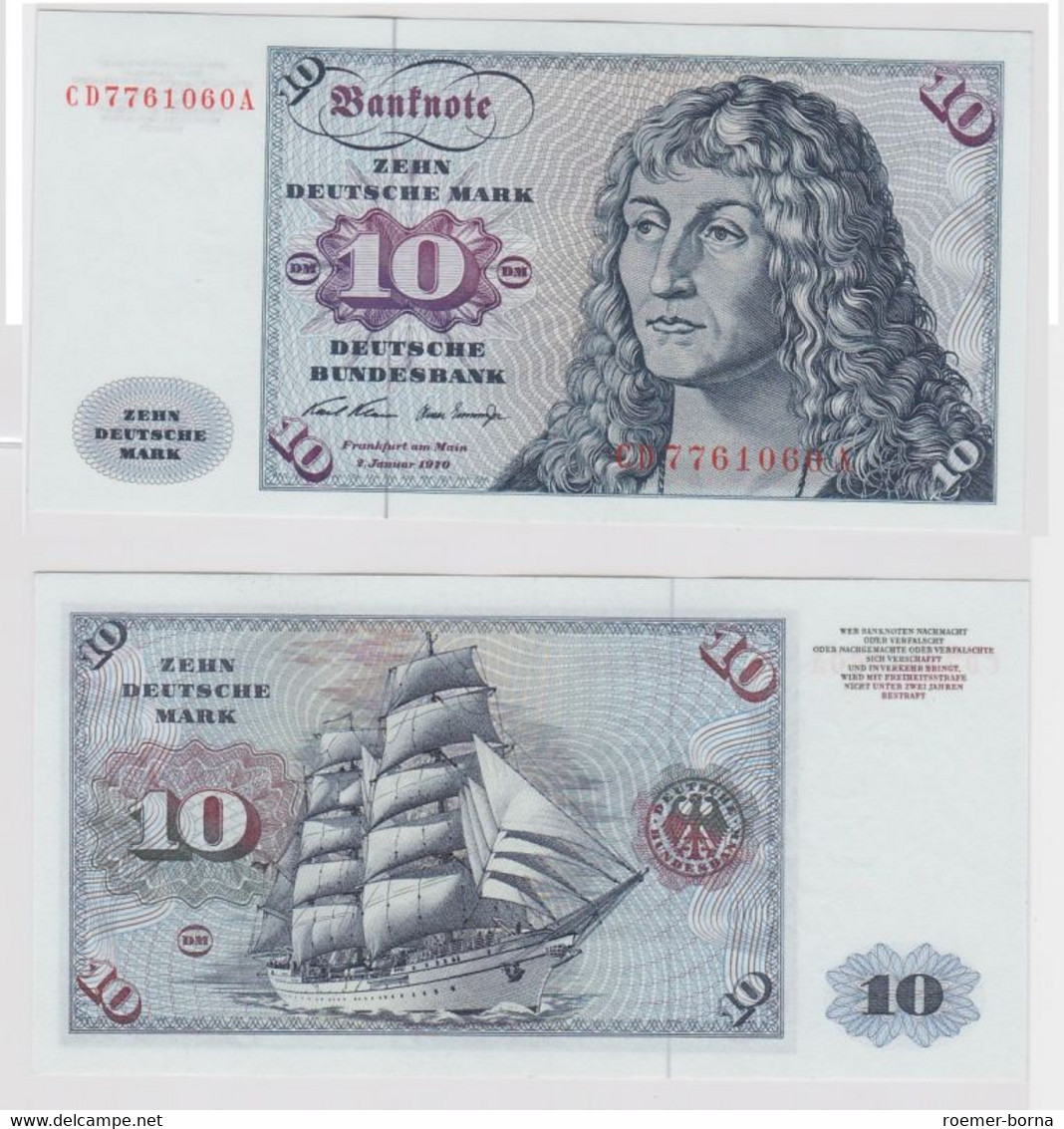 T147489 Banknote 10 DM Deutsche Mark Ro. 270a Schein 2.Jan. 1970 KN CD 7761060 A - 10 DM