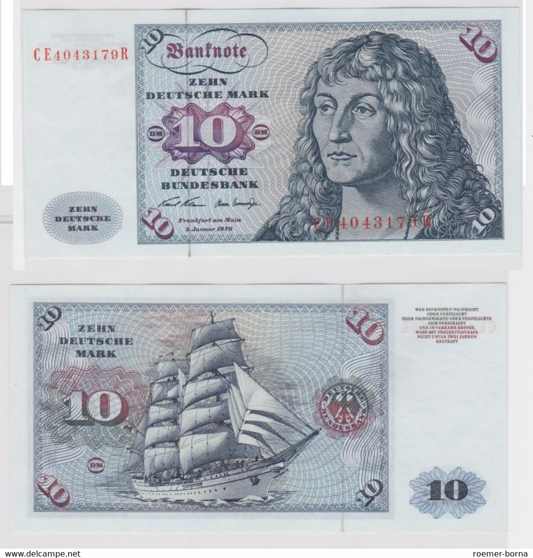 T147546 Banknote 10 DM Deutsche Mark Ro. 270b Schein 2.Jan. 1970 KN CE 4043179 R - 10 DM