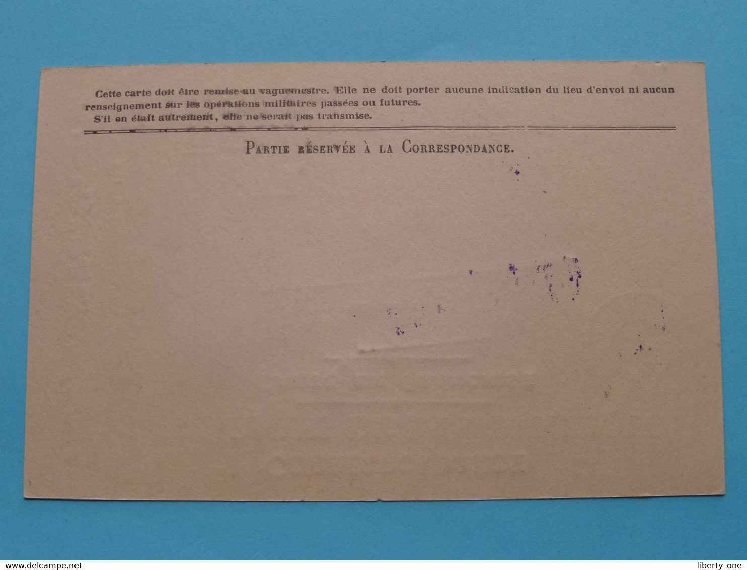 Postes Bureau - Frontière G ( Stamp 6 Janv 16 ) Correspondance Des Armées De La République ( Carte En Franchise )  ! - Documents