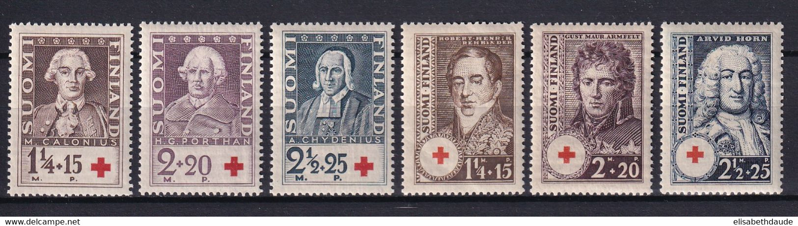 FINLANDE - 1935/1936 - SERIES CROIX-ROUGE COMPLETES YVERT N° 180/182 + 186/188 ** MNH - COTE = 17.5 EUR. - - Unused Stamps