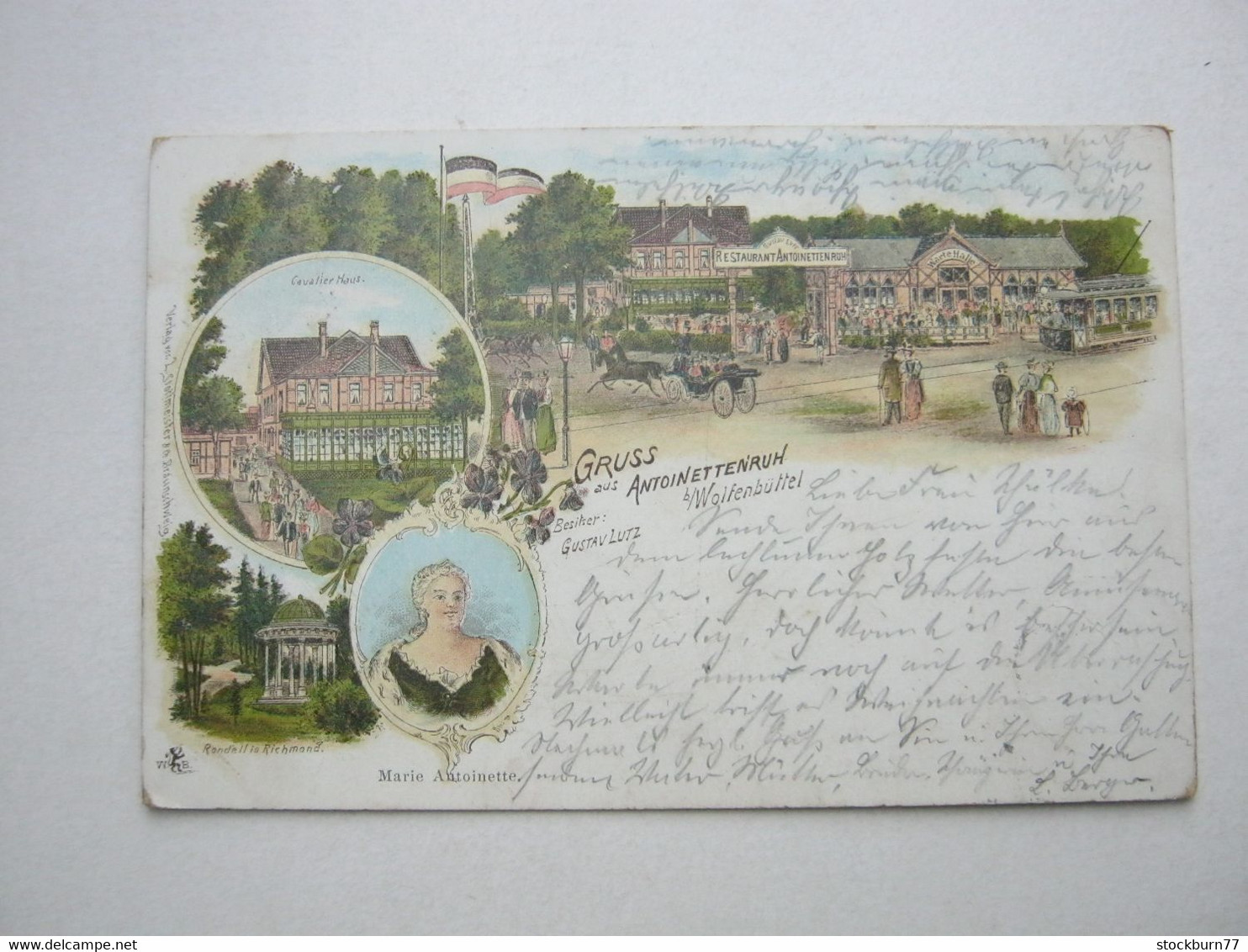 Wolfenbüttel , Schöne   Karte   ,               2 Abbildungen - Wolfenbuettel