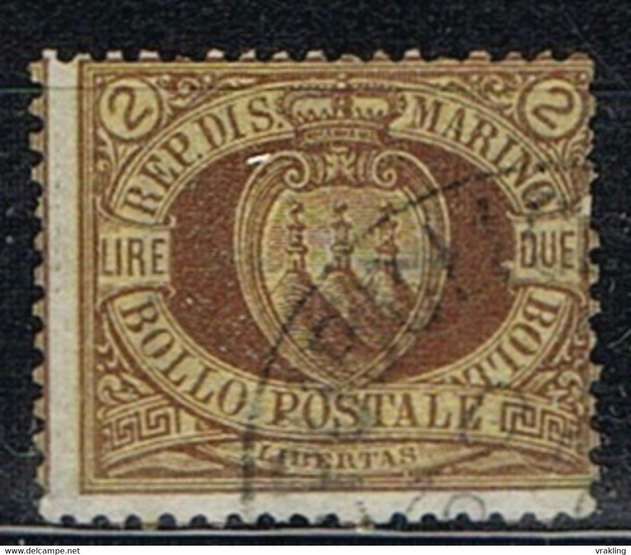 DO 16570 SAN MARINO GESTEMPELD  YVERT NR 21 ZIE SCAN - Used Stamps