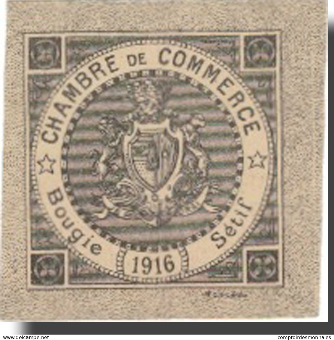 Billet, Algeria, 10 Centimes, Blason, 1916, 1916, SUP+ - Algérie