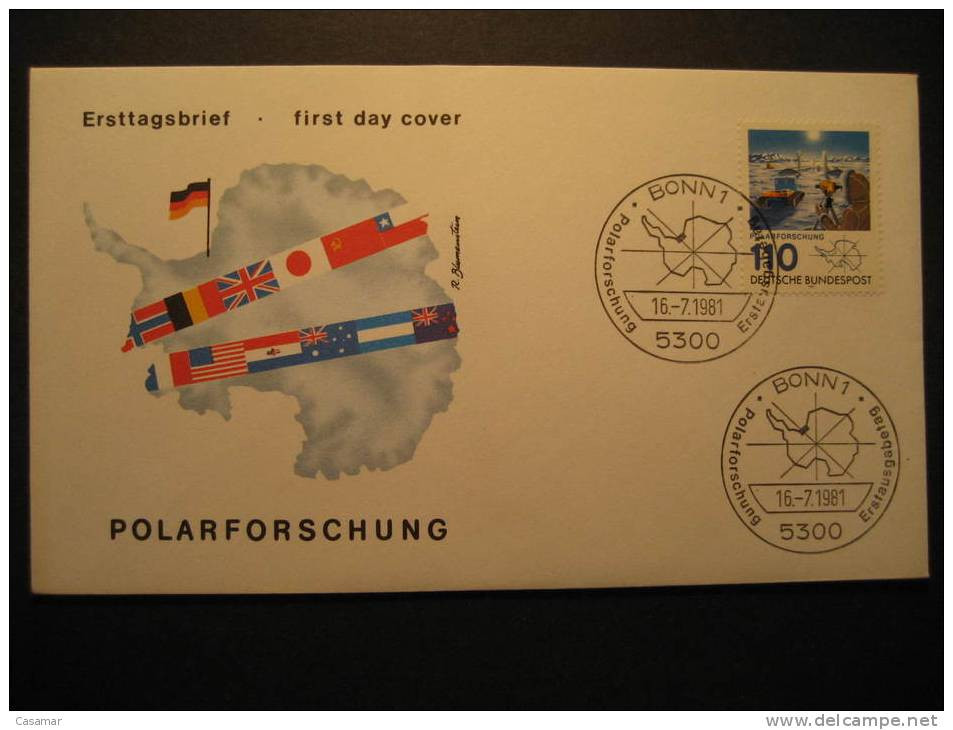 GERMANY 1981 Polarforschung Antarctic Research  Antarctique Antarctica Cover - Andere & Zonder Classificatie