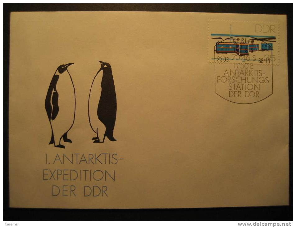 First DDR Antartic Research Expedition 1988 Antarktis Penguin Pinguins Pingouin Cover - Altri & Non Classificati