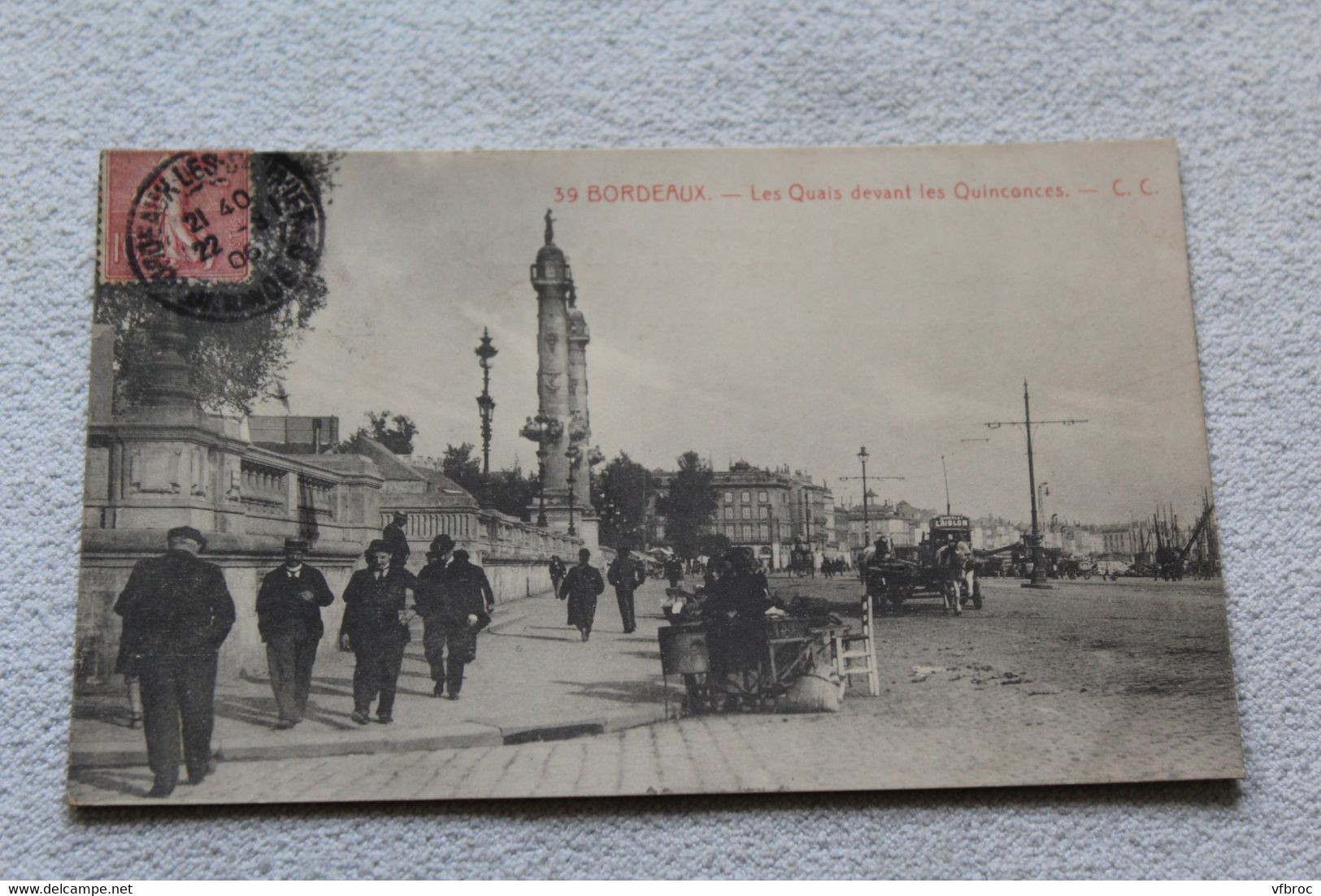 Cpa 1906, Bordeaux Les Quais Devant Les Quinconces, Gironde - Bordeaux