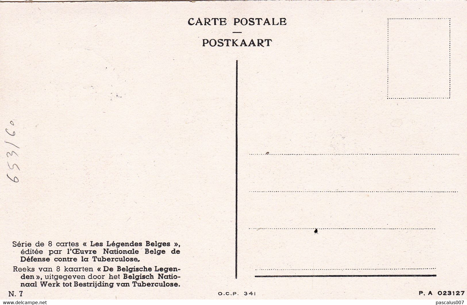 B01-326 Belgique 659 Carte Maximum FDC Antituberculeux Contre Tuberculose Légendes Belges 25-06-1944 Bruxelles 1 Brussel - 1934-1951