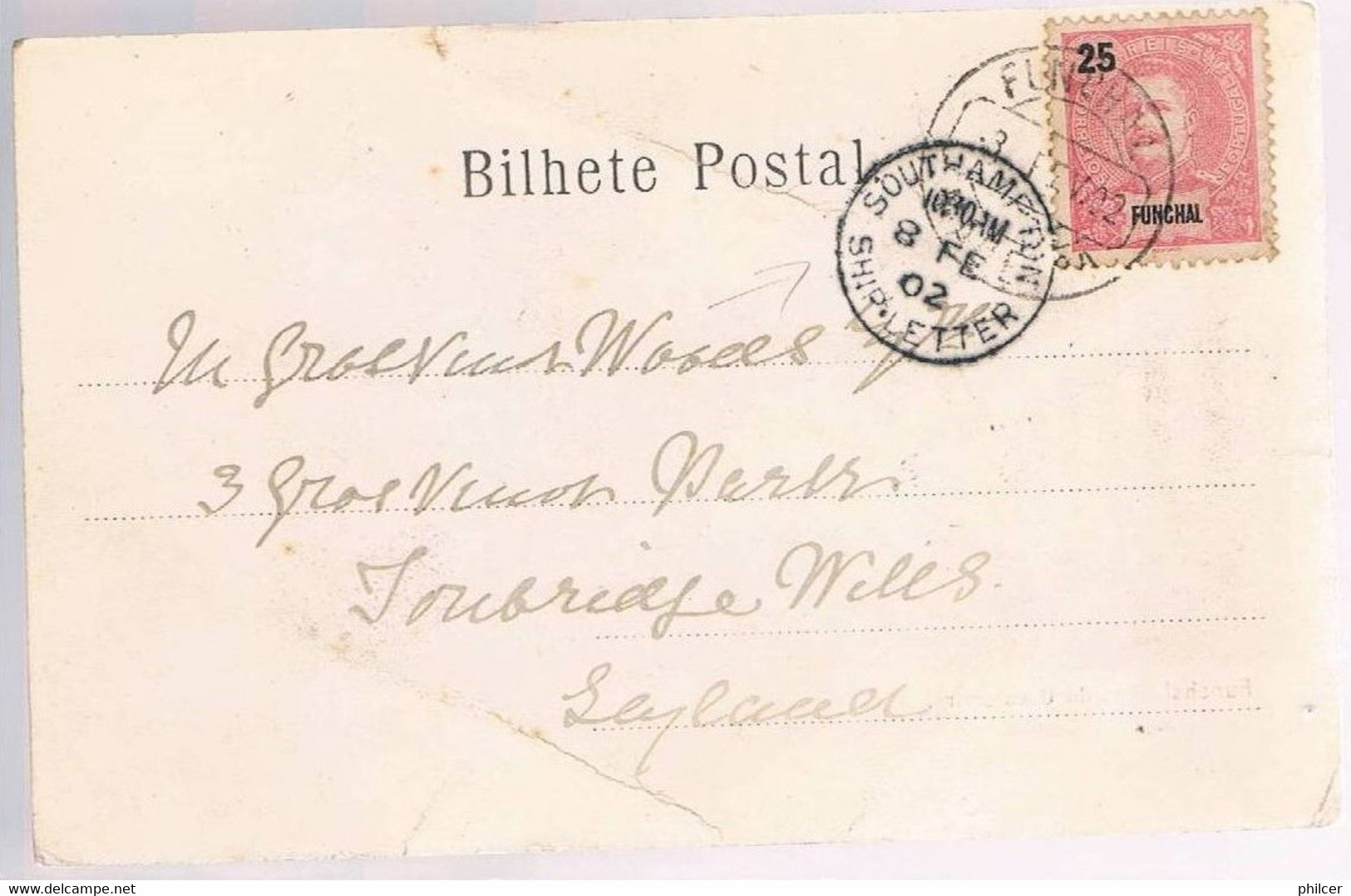 Funchal, 1902, Para Southampton, Ship Letter - Funchal