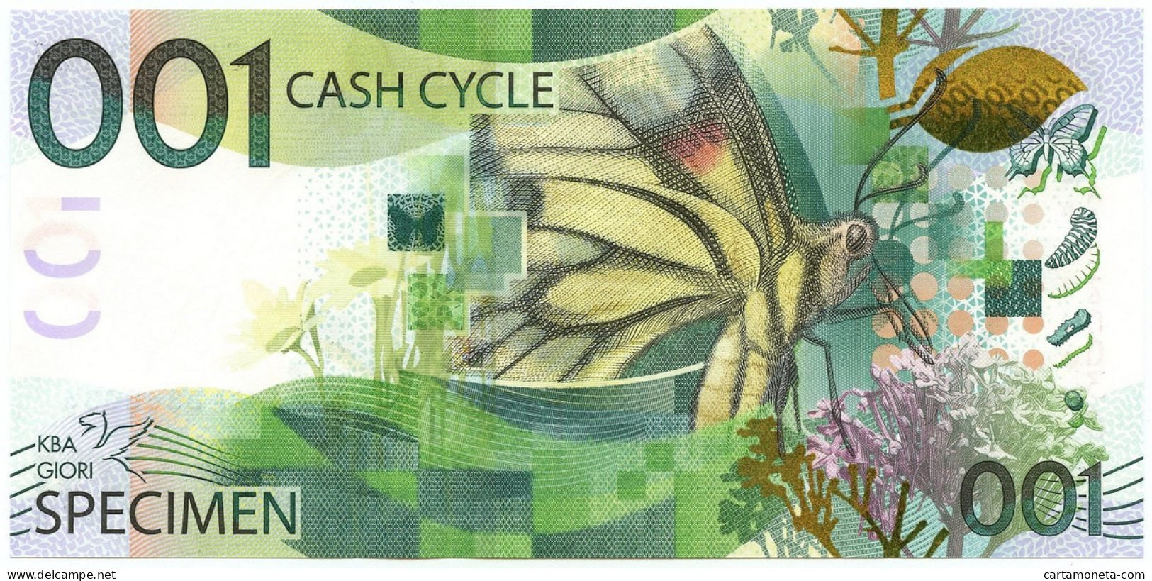 001 CAMPIONE SPECIMEN DE LA RUE GIORI CASH CYCLE FDS - [ 7] Errori & Varietà