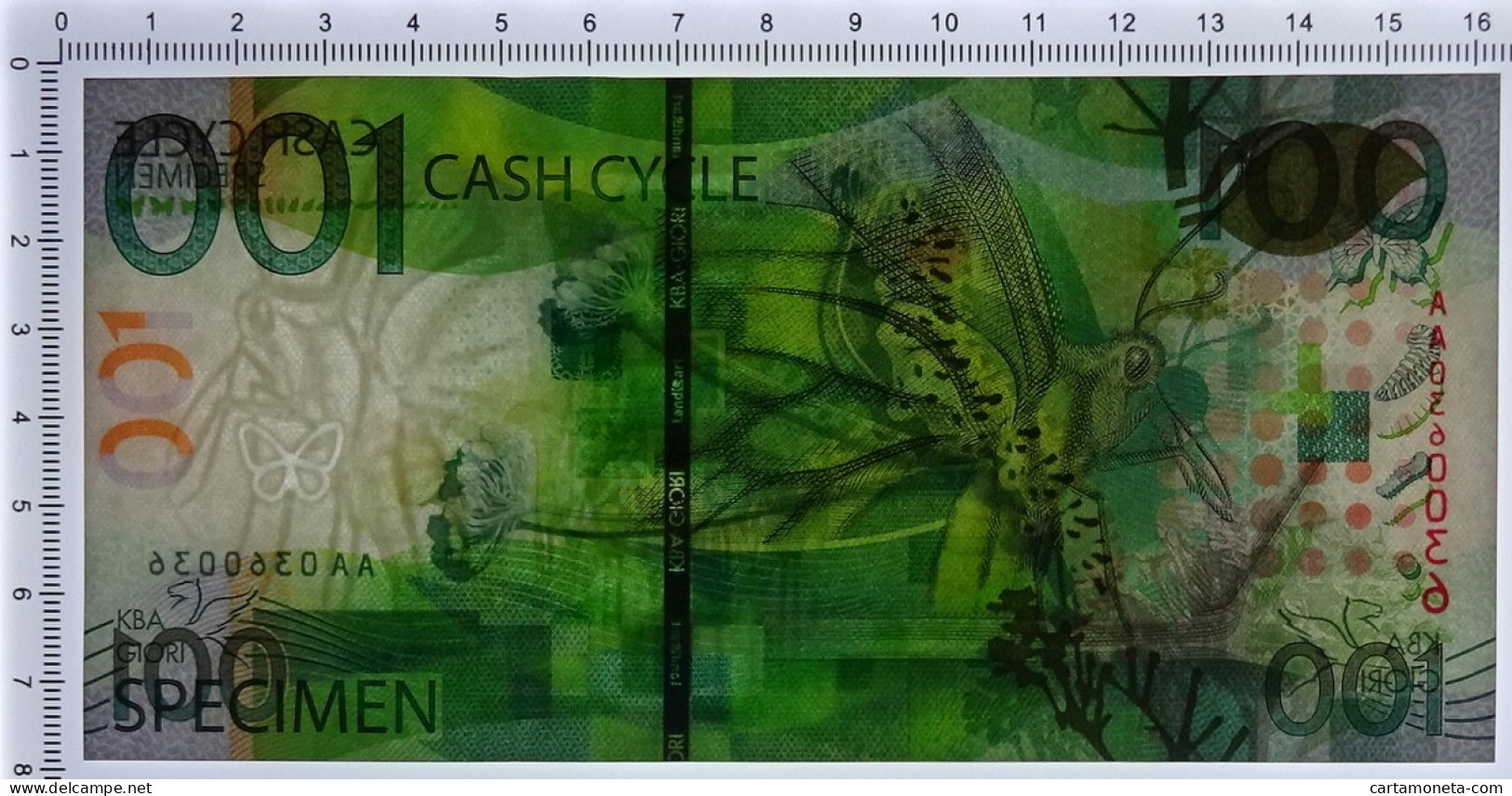 001 CAMPIONE SPECIMEN DE LA RUE GIORI CASH CYCLE FDS - [ 7] Fautés & Variétés