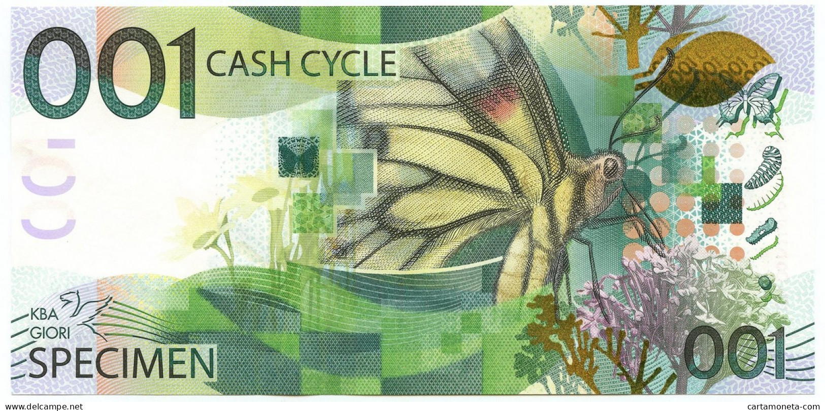 001 CAMPIONE SPECIMEN DE LA RUE GIORI CASH CYCLE FDS - [ 7] Fautés & Variétés