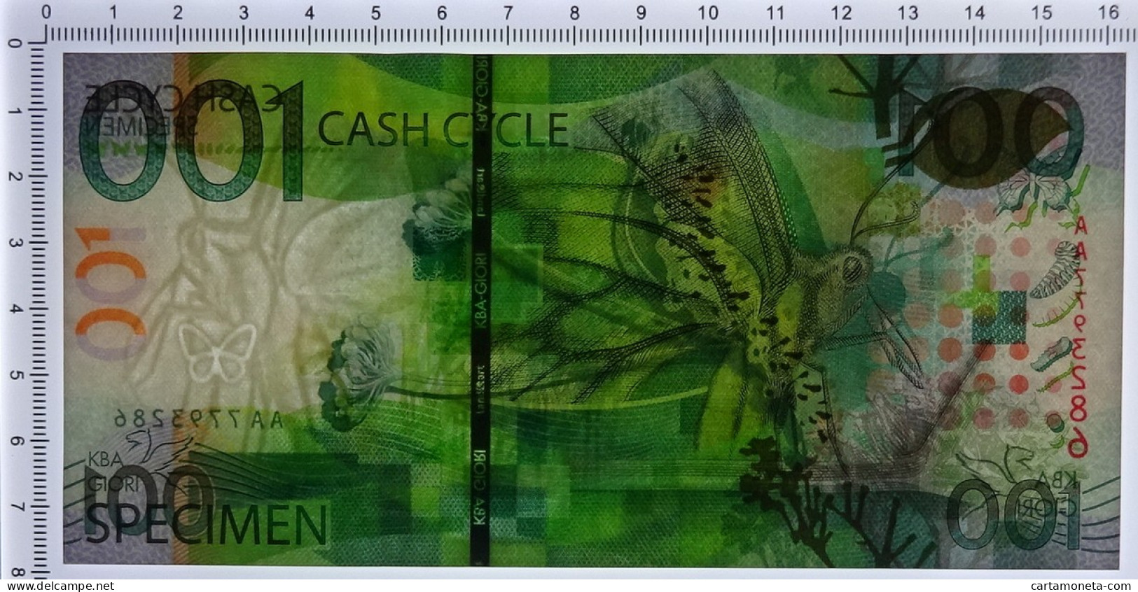 001 CAMPIONE SPECIMEN DE LA RUE GIORI CASH CYCLE FDS - [ 7] Fautés & Variétés